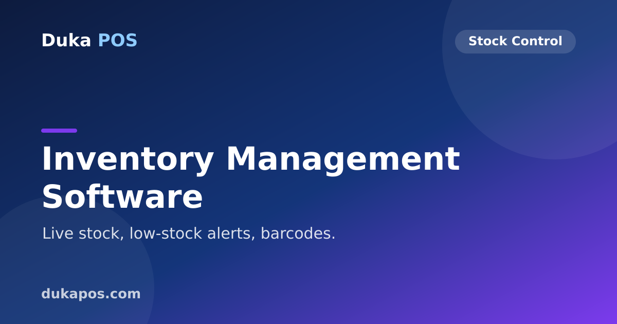 Inventory Management Software for Shops — Duka POS
